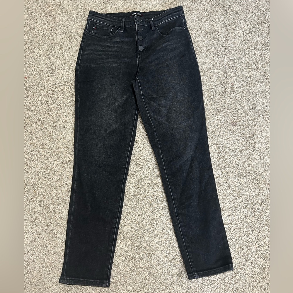 Dear John Button Fly Jeans Black Size 29 Cotton Blend Women's Minimalist Winter